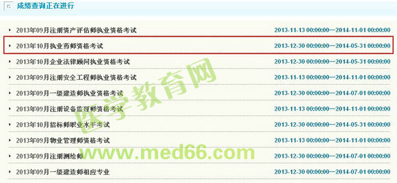 2013年新疆兵團(tuán)執(zhí)業(yè)藥師考試成績查詢?nèi)肟? width=