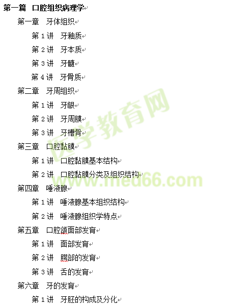 2017年口腔助理醫(yī)師考點匯編電子書詳細(xì)目錄