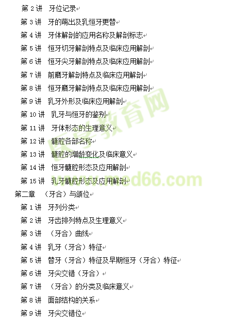 2017年口腔助理醫(yī)師考點匯編電子書詳細(xì)目錄