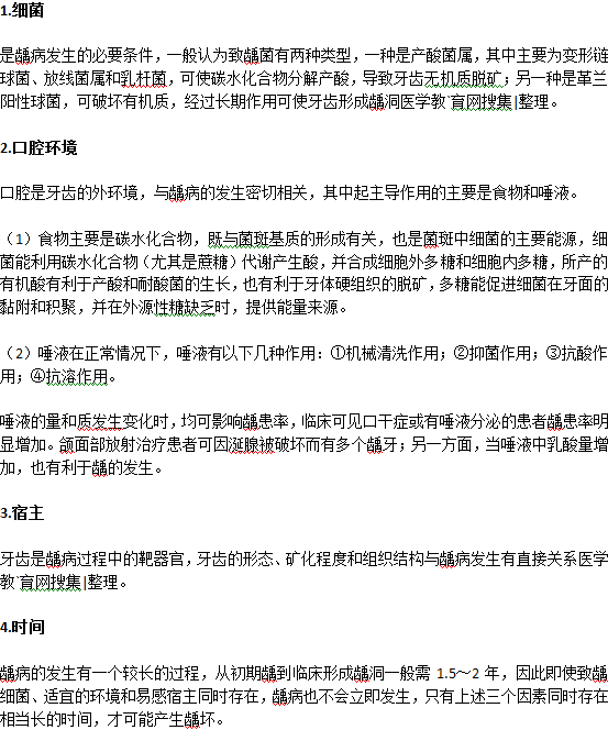 齲齒主要是由什么引起的？