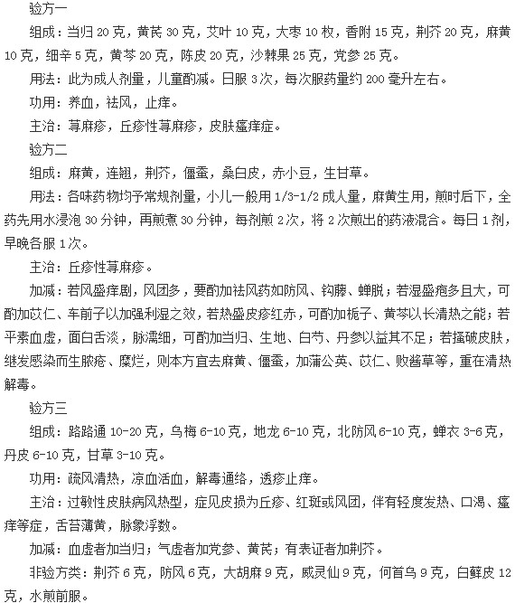 治療小兒蕁麻疹的有效方法有哪些？