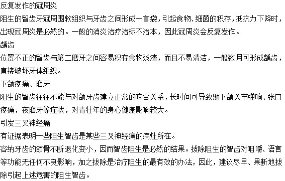 智齒的相關(guān)危害有什么？