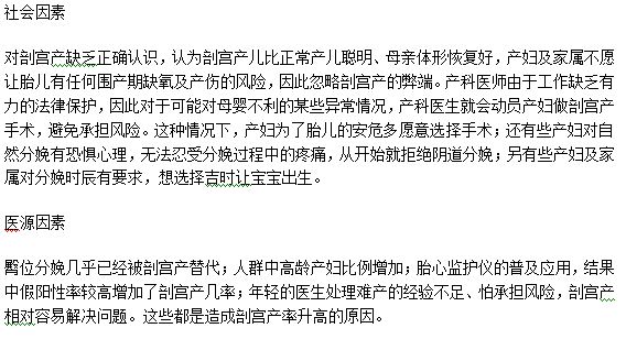 剖腹產率越來越高的原因是什么？