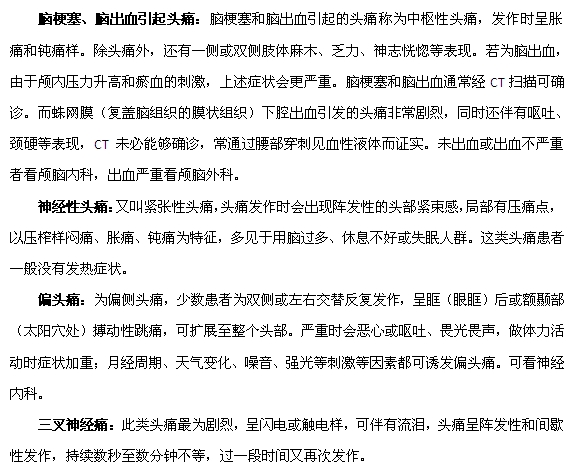 哪些疾病會(huì)引發(fā)頭痛呢？