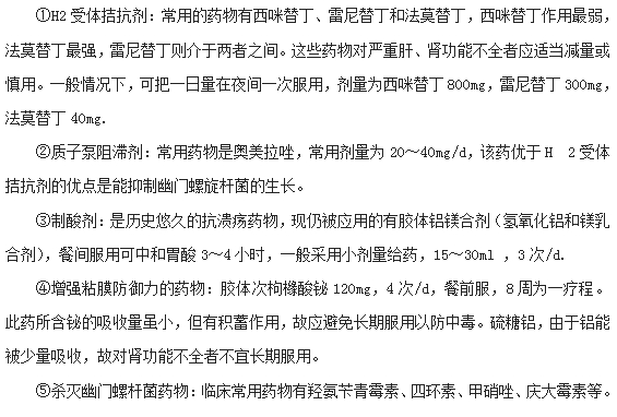 十二指腸潰瘍可以用哪些藥物治療？