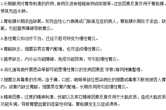 慢性胃炎是怎么形成的？
