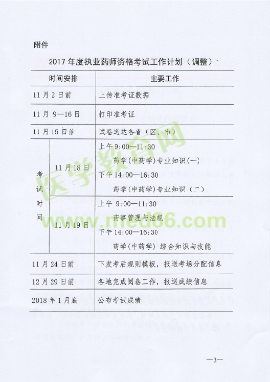 【緊急通知】2017年執(zhí)業(yè)藥師考試時間推遲至11月18、19日