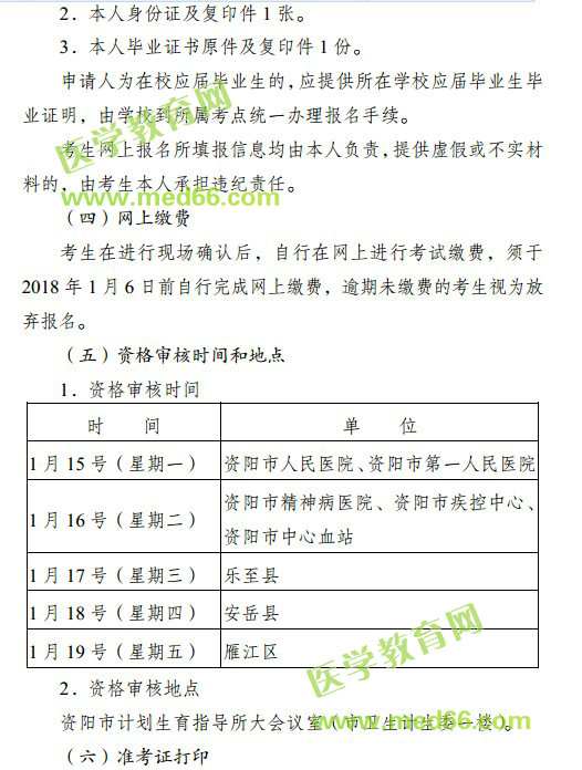 2018年四川省資陽市護(hù)士資格考試報(bào)名|現(xiàn)場審核時(shí)間