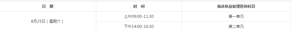 2018年軍隊考生加試臨床執(zhí)業(yè)助理醫(yī)師考試時間