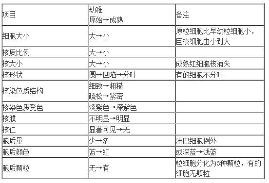 血細胞發(fā)育過程的一般規(guī)律