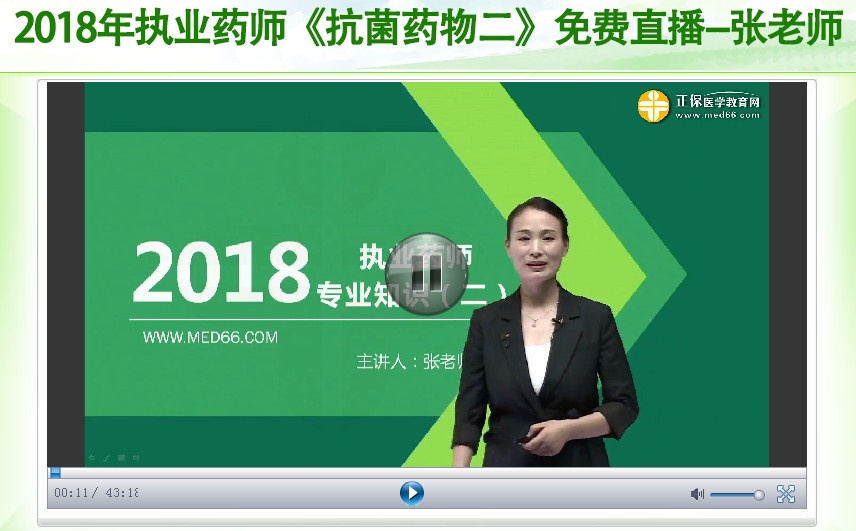 執(zhí)業(yè)藥師《抗菌藥物》知識點--視頻動畫幫忙記得更牢固！