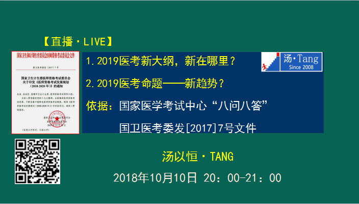 湯神解讀2019年臨床醫(yī)師考試大綱變動(dòng)及考試出題方向預(yù)測