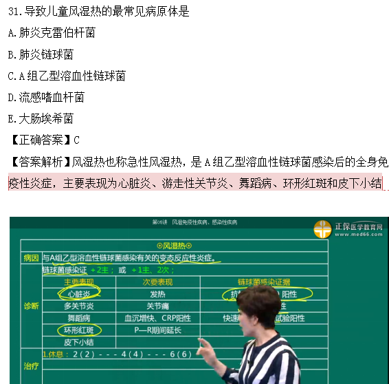 醫(yī)學教育網課程vs2018年臨床執(zhí)業(yè)醫(yī)師試題圖文對比第四單元（3）