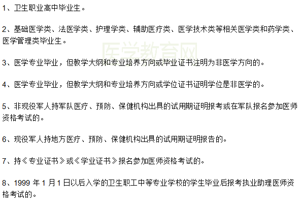 不能報考2019年執(zhí)業(yè)醫(yī)師資格證的情況是什么？