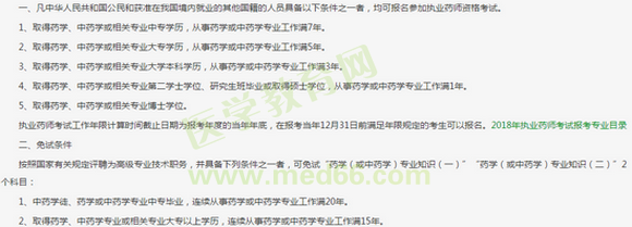 2019年執(zhí)業(yè)藥師報考條件