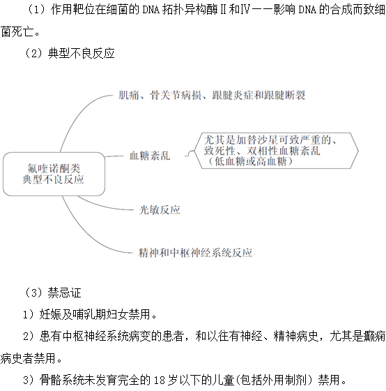 氟喹諾酮類抗菌藥物知識點總結(jié)