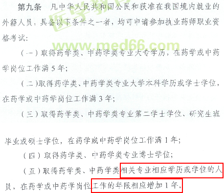 2019年執(zhí)業(yè)藥師考試報名條件巨變：學歷及工作年限