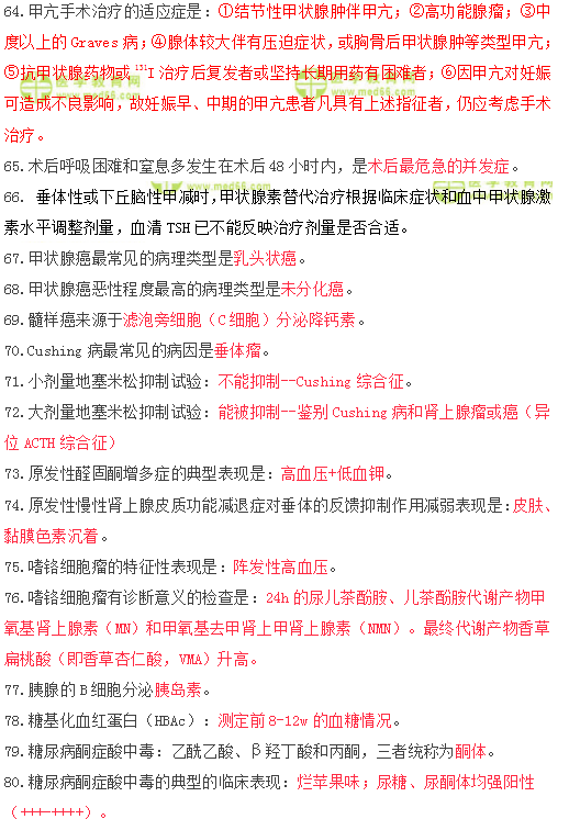 2019年臨床執(zhí)業(yè)醫(yī)師筆試快速備考100條考點(diǎn)速記（五）