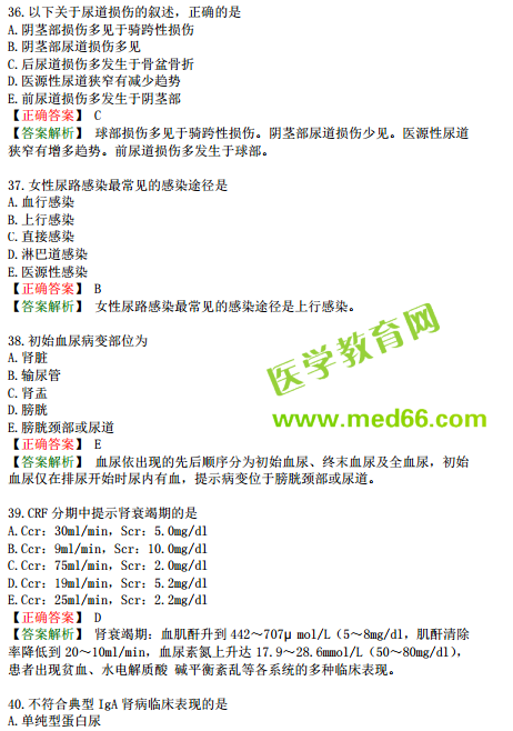 2019年臨床執(zhí)業(yè)醫(yī)師?？紲y評試卷第一單元