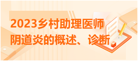 2023鄉(xiāng)村助理醫(yī)師陰道炎的概述、診斷