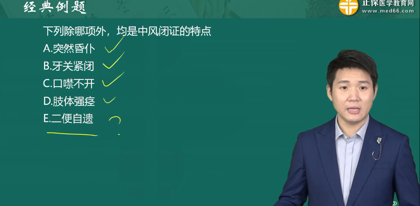 下列除哪項外，均是中風閉證的特點