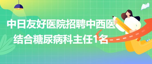 北京市中日友好醫(yī)院2023年招聘中西醫(yī)結合糖尿病科主任1名