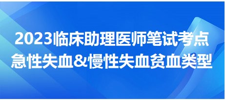 急性失血、慢性失血貧血類型