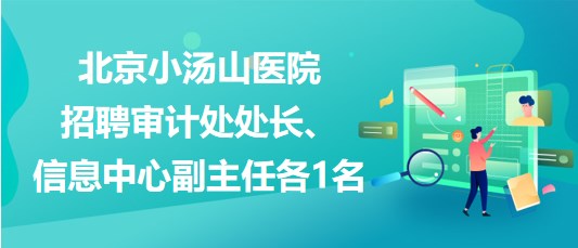 北京小湯山醫(yī)院2023年招聘審計處處長、信息中心副主任各1名