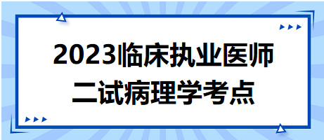 2023臨床執(zhí)業(yè)醫(yī)師二試病理學考點